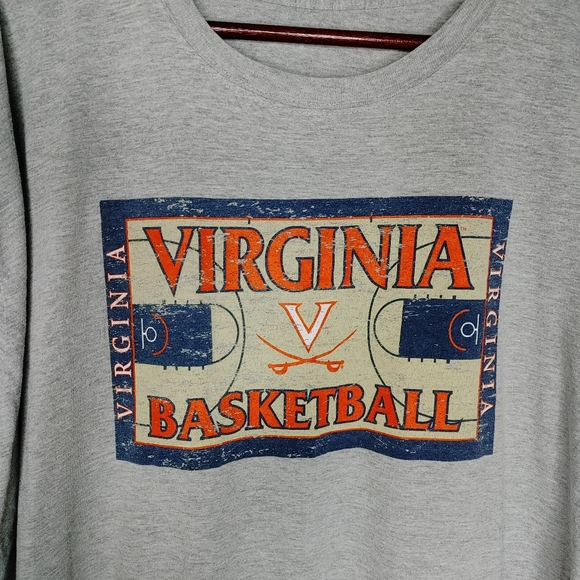 VIRGINIA BASKETBALL T-SHIRT, HEATHER GRAY L - Picture 2 of 3